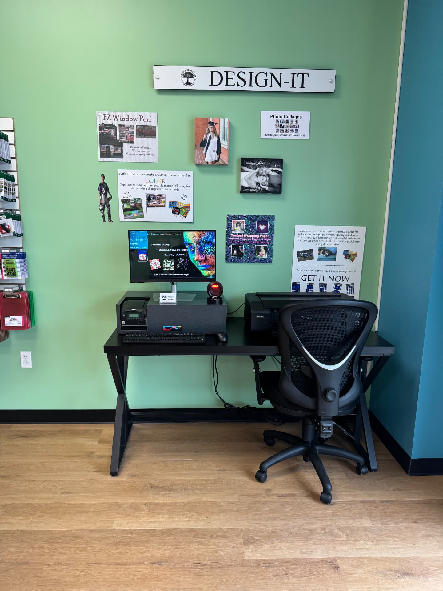 Design-It desk for photo, canvas and custom prints